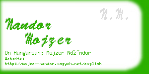 nandor mojzer business card